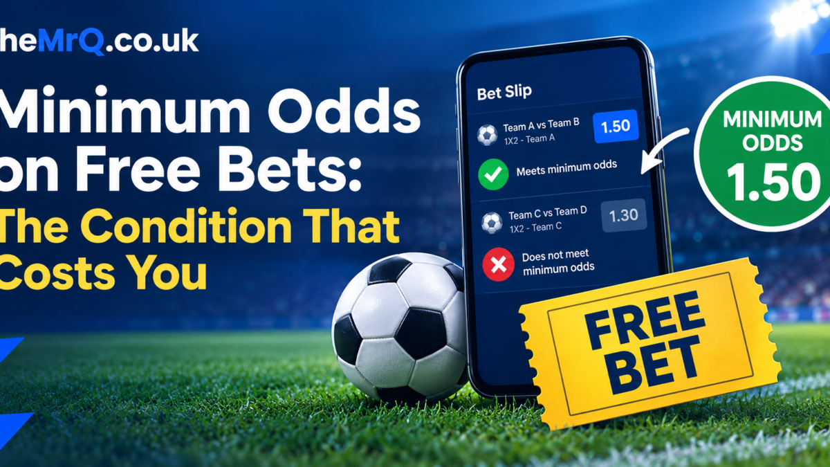 Minimum odds on free bets explained with betting example