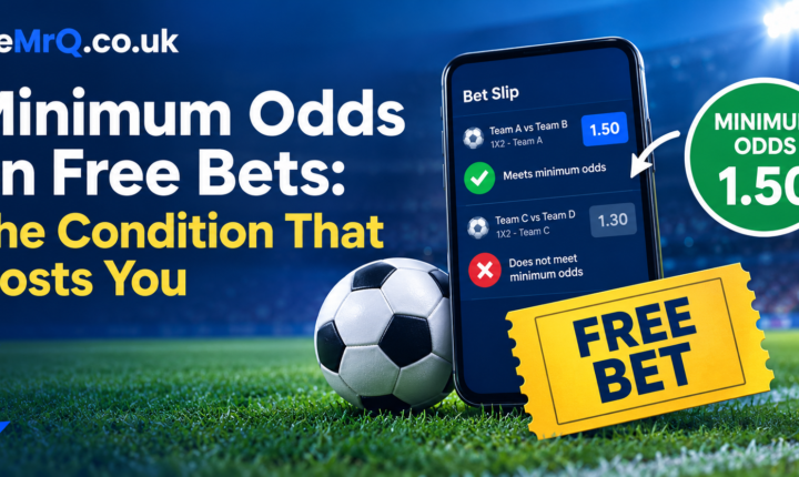 Minimum odds on free bets explained with betting example